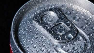 beverages, nature, sparkling wine, drink, wet, drip, refreshment, metal, aluminum, glittering, water, drop of water, cola can
