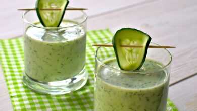 cucumber soup, cucumbers, food