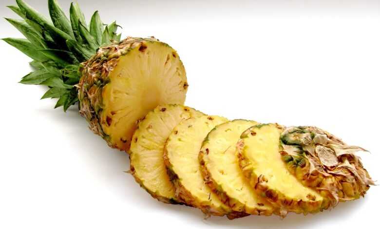 pineapple, slices, fruit