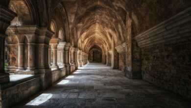 monastery, vault, cloister