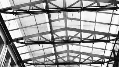 architecture, roof, steel construction