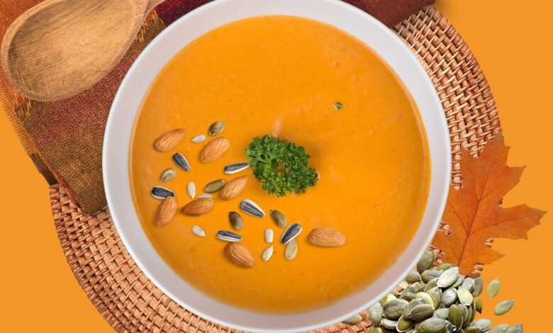 pumpkin soup, soup, pumpkin cream soup, orange, pumpkin seeds, pumpkin, meal, enjoy the meal, warm, food, cooked, vegetarian, having lunch, nourishment, soup spoon, napkin, pumpkin soup, pumpkin soup, soup, soup, soup, soup, soup