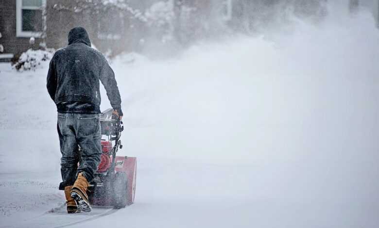 snowblowing, snowblower, snow, blower, blowing, snowstorm, storm, windy, nature, digging out, winter