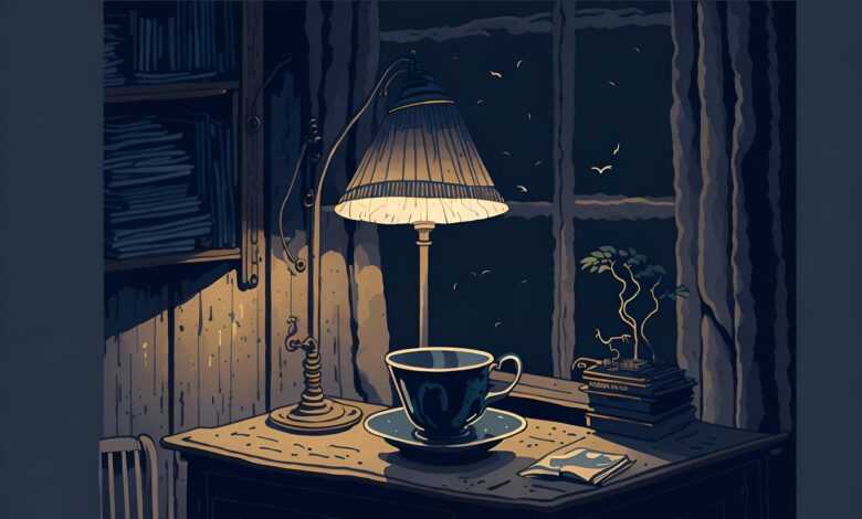 home, interior design, desk, furniture, antique furniture, vintage furniture, table, desk lamp, cozy interior, lamp