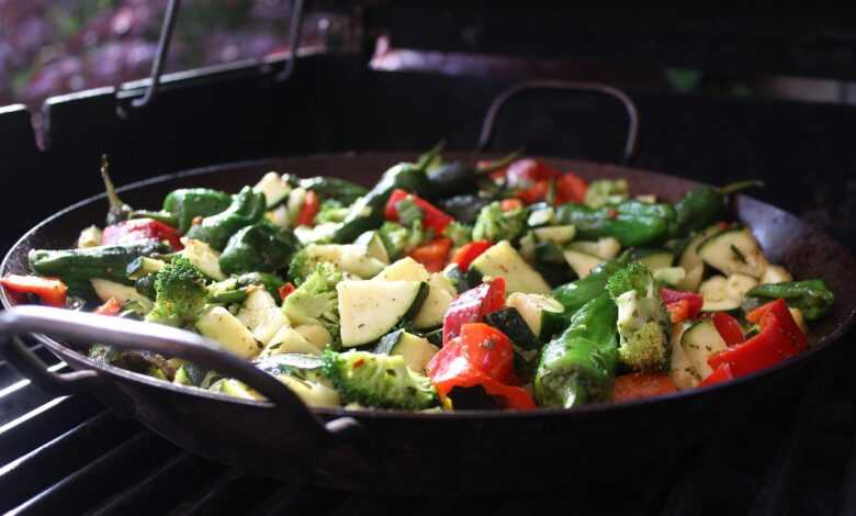 vegetable pan, grilled vegetables, cooking, healthy, zucchini, broccoli, paprika, grilling, nourishment, cooking, cooking, cooking, healthy, healthy, healthy, healthy, healthy, zucchini