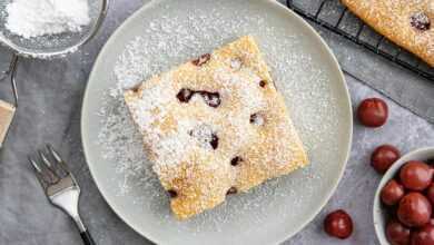 cherry cake, cake, sour cherry cake, food, meal, snack, cherries, baked, recipe, top view, flat lay, cake, cake, cake, cake, cake, recipe, recipe