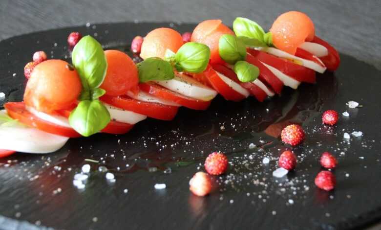 tomatoes, dish, starter