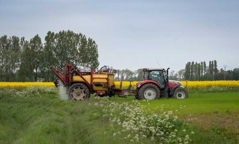 agriculture, tractor, farming, agricultural vehicle, landscape, spraying machine, farmer, rapeseed flowers, rapeseed field, weed killer, spraying, tillage, field, countryside, agriculture background, agricultural wallpaper, agriculture, agriculture, agriculture, agriculture, agriculture