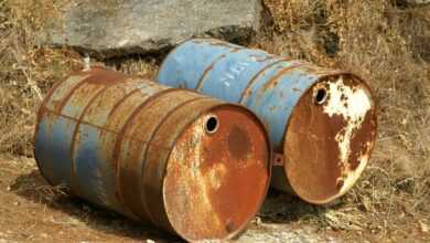 barrel, quarry, rust