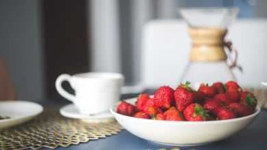 strawberries, breakfast, fruit