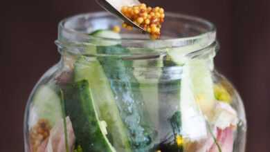 Clear Glass Jar Filled with Vegetables