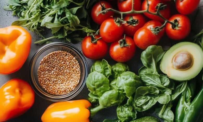 ai generated, healthy eating, balanced diet, clean eating, wellness, fitness, self-care, organic food, hydration, health goals, well-being, natural ingredients, healthy habits, nutrition, plant-based, diet