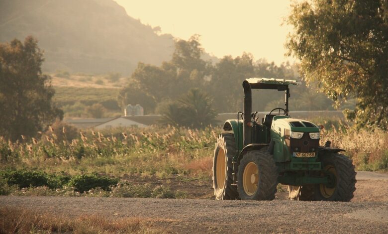 tractor, farmer, agriculture, field, plow, tillage, farm, nature, vehicle, farming, village, machinery, landscape, farmland, soil