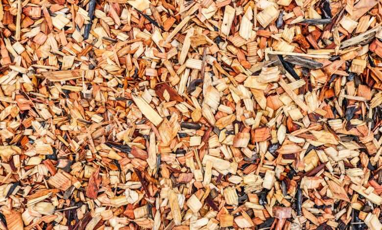 wood chips, landscape, wood