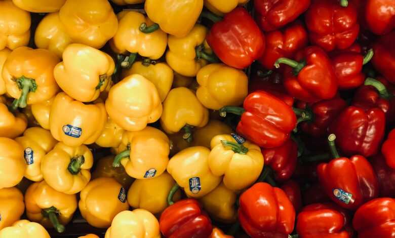 yellow and red bell peppers