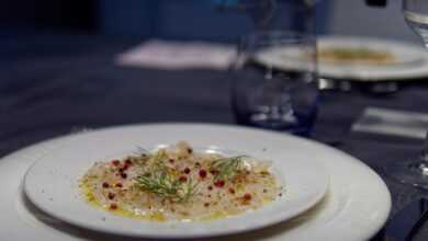 white ceramic plate on table