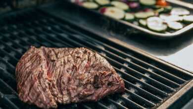 meat on grill