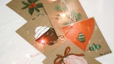 white and red floral card