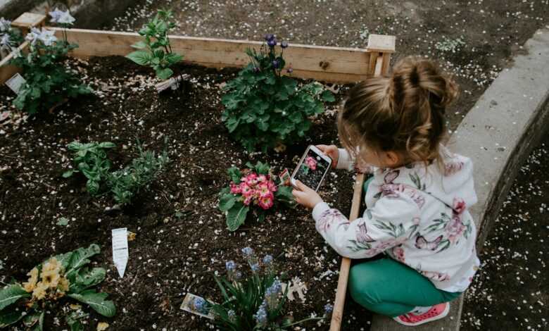 girl sitting using smartphone