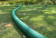 a pipe in the grass