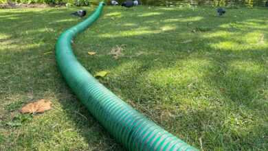a pipe in the grass