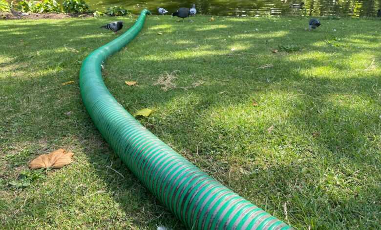 a pipe in the grass