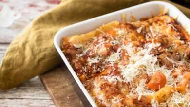 cooked food on white ceramic tray